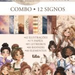 Signos do Zodíaco - Combo Ilustrações e papéis (Tita)