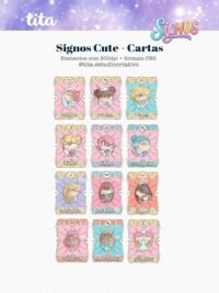 Signos Cute - Combo Ilustrações e papéis - Imagem 3
