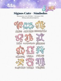 Signos Cute - Combo Ilustrações e papéis - Imagem 4