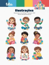 Orgulho Autista – Combo de Ilustrações e Papéis (Tita) - Imagem 3