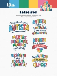Orgulho Autista – Combo de Ilustrações e Papéis (Tita) - Imagem 2