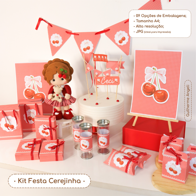 1-4 Cerejinha – Kit Festa Pronta - Imagem 1