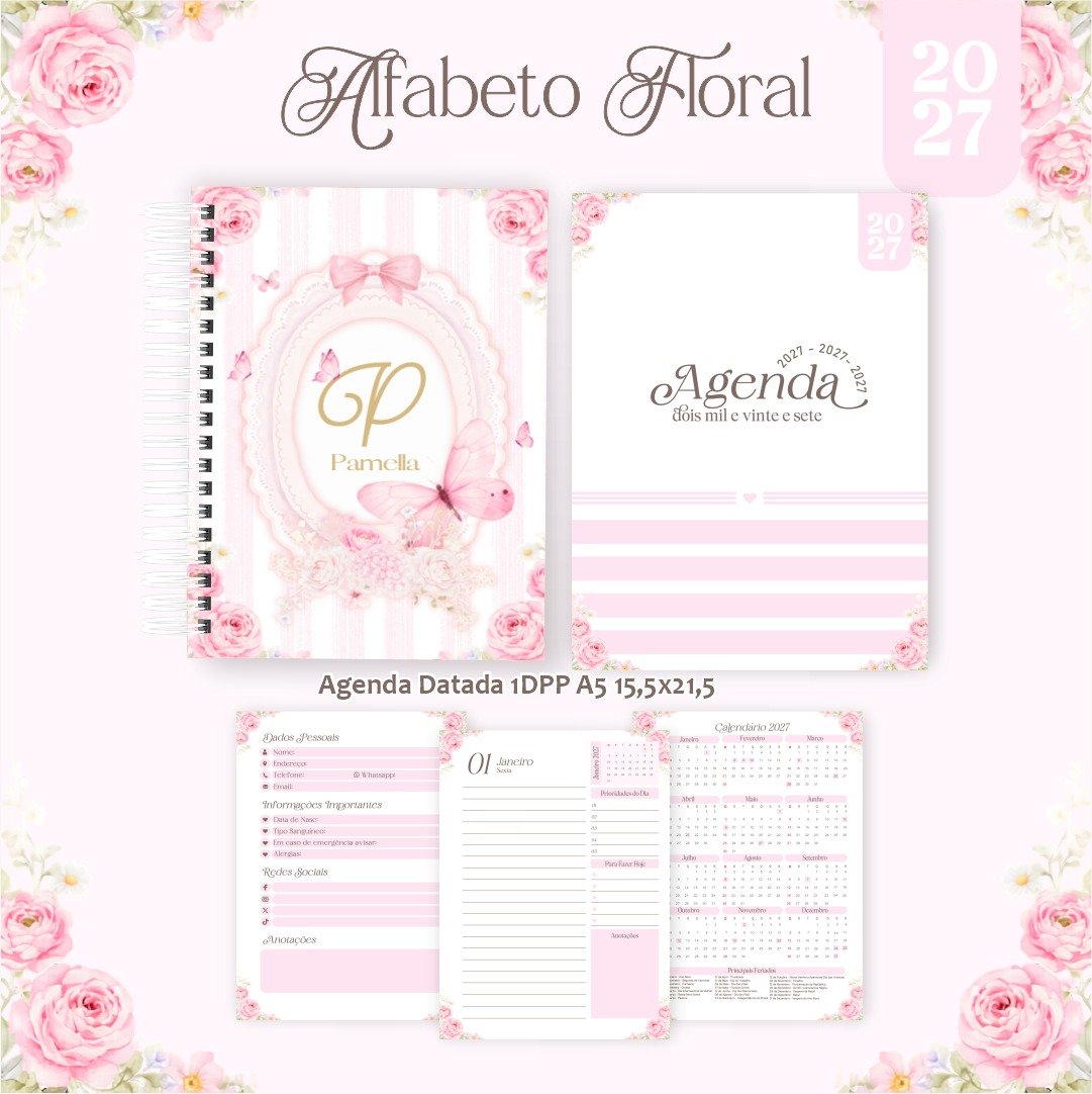 1 Alfabeto Floral – Coleção BIG 2027 (Pamella) - Imagem 1