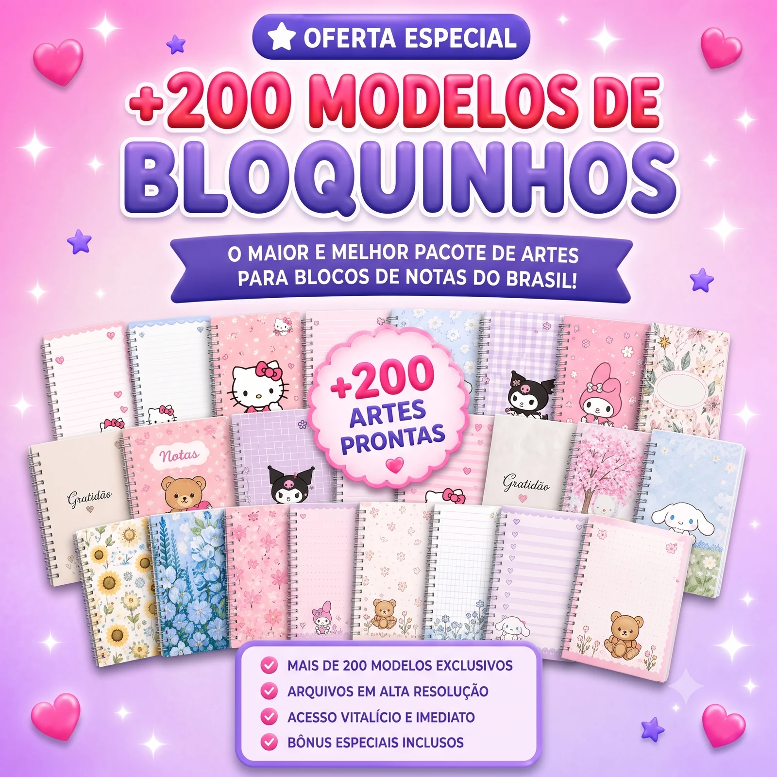 200-bloquinhos + de 200 Bloquinhos Nostálgicos - Imagem 1