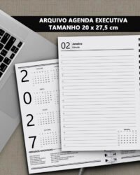 Agenda Executiva 2027 – A4 com 1DPP (Bicho Papel)