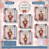 Caderno A5 Coleção Morangos – 12 em 1
