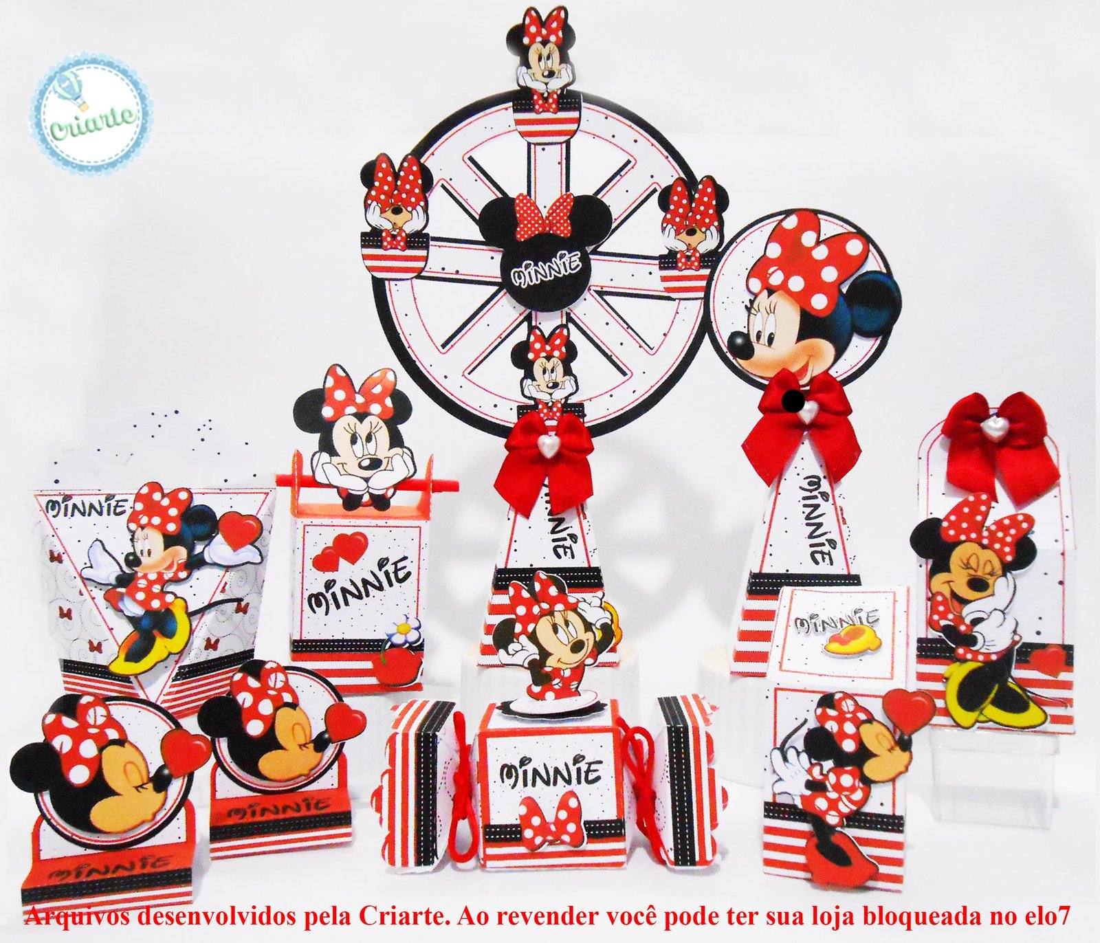 Kit Festa Minnie Vermelha Kit Festa Minnie - Imagem 1