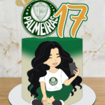 Topo de Bolo Futebol Menina Palmeiras