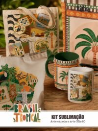 Brasil Tropical - Kit Sublimação ( Caneca e Ecobags )