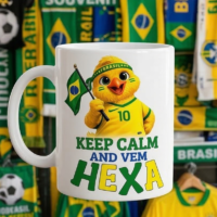 Copa do Mundo 2026 Brasil PNG para Sublimação em Canecas (Tema Hexa) - Imagem 8