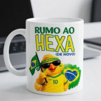 Copa do Mundo 2026 Brasil PNG para Sublimação em Canecas (Tema Hexa) - Imagem 5