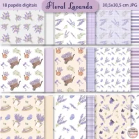 Kit Digital Floral Lavanda - Imagem 2