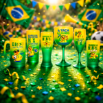 Copa do Mundo 2026 Brasil PNG para Sublimação em Canecas (Tema Hexa)