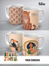Brasil Tropical - Kit Sublimação ( Caneca e Ecobags ) - Imagem 3