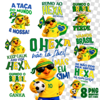 Copa do Mundo 2026 Brasil PNG para Sublimação em Canecas (Tema Hexa) - Imagem 2
