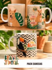 Brasil Tropical - Kit Sublimação ( Caneca e Ecobags ) - Imagem 5