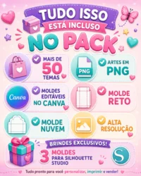 Arquivo Digital Pack de Artes Para Sacolinhas Personalizadas - Imagem 2