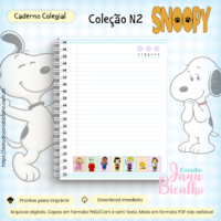 Caderno Colegial Coleção N2 Snoopy - Imagem 3