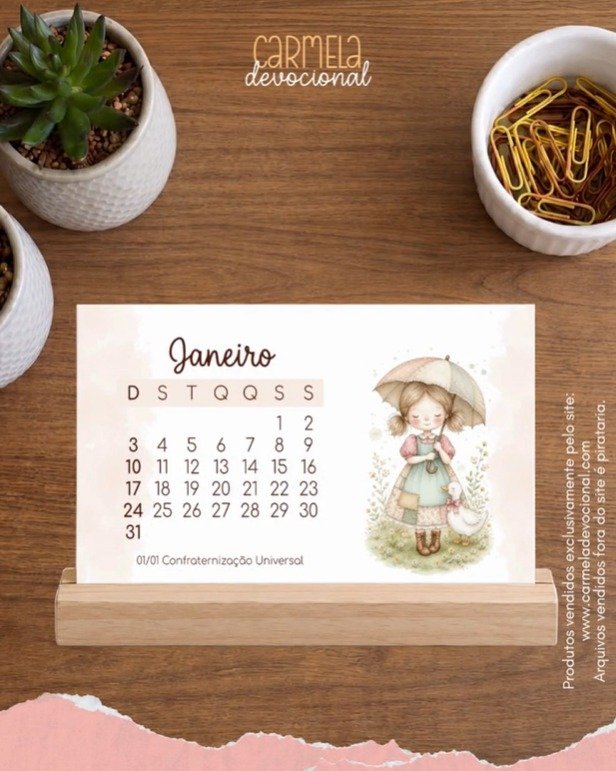 Calendário de mesa 2027- A6 Calendário de mesa 2027- A6 - Imagem 1