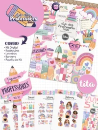 Dia dos Professores 2026 - Combo Ilustrações e Papéis(Tita)