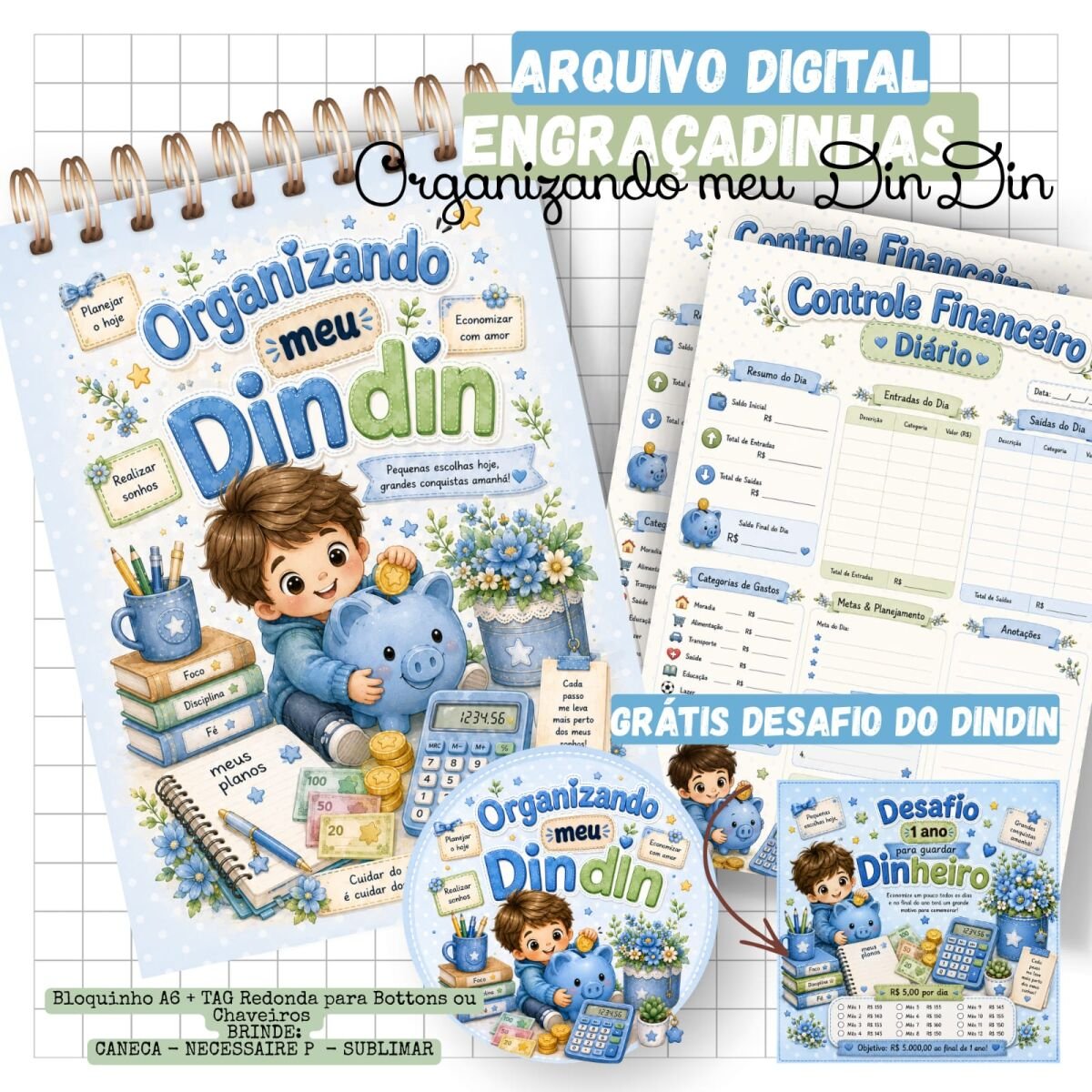 Dindin Organizado Menino Coleção Dindin Organizando Menino - Imagem 1