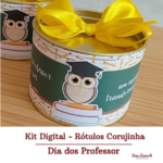 Rótulo para Tubolata - Dia dos Professores - Corujinha