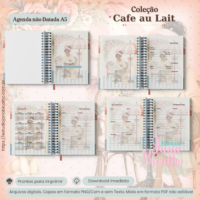 Agenda não Datada A5 Coleção Cafe au Lait - Imagem 4