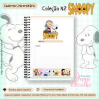 Caderno Universitário Coleção N2 Snoopy - Imagem 5