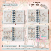 Agenda não Datada A5 Coleção Cafe au Lait - Imagem 2