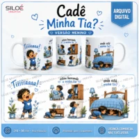 Caneca Cadê a minha Tia — Arte digital - Imagem 2