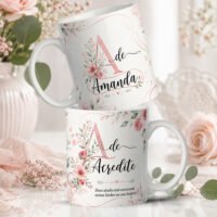 Artes Caneca Alfabeto Florescer - Imagem 2