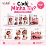 Caneca Cadê a minha Tia — Arte digital