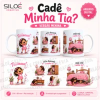 Caneca Cadê a minha Tia — Arte digital