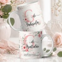 Artes Caneca Alfabeto Florescer - Imagem 18