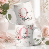 Artes Caneca Alfabeto Florescer - Imagem 21