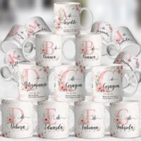 Artes Caneca Alfabeto Florescer