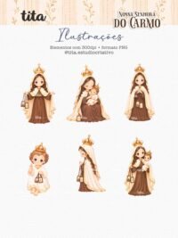 Santos – Nossa Senhora do Carmo – Ilustrações (Tita) - Imagem 6
