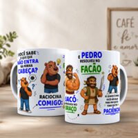 Arte Caneca Capivara Davi Jacó Pedro Paciência - Imagem 4