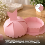 Caixa Centro de Mesa Vestido de Princesa – Molde Limpo