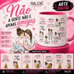 Arte Caneca Pra sempre amigas! — Arte digital