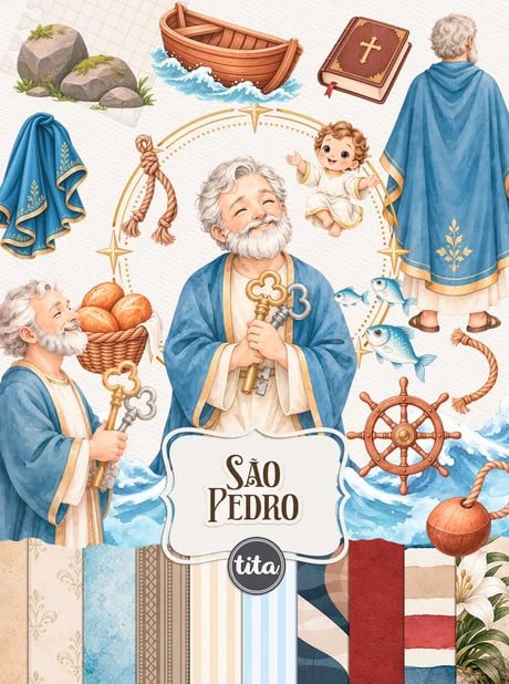 São Pedro Illus Santos – São Pedro – Ilustrações (Tita) - Imagem 1