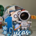 Topo de Bolo Cenarismo Astronauta