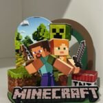 Topo de Bolo Cenarismo Minecraft