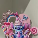 Topo de Bolo Cenarismo Stitch