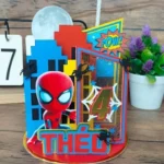 Topo de Bolo Vela 3D Homem Aranha