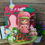 Topo de Bolo Vela 3D Moranguinho