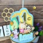Topo de Bolo Vela 3D Ursinho Pooh