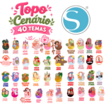 Topos de Bolo Cenário Vários Temas