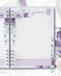 Combo 8 Agendas 2027 e Permanente Com Versículos e Sem Versículos Violeta - Imagem 8