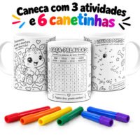 Colorir com Atividades - Artes Canecas Infantil - Imagem 2